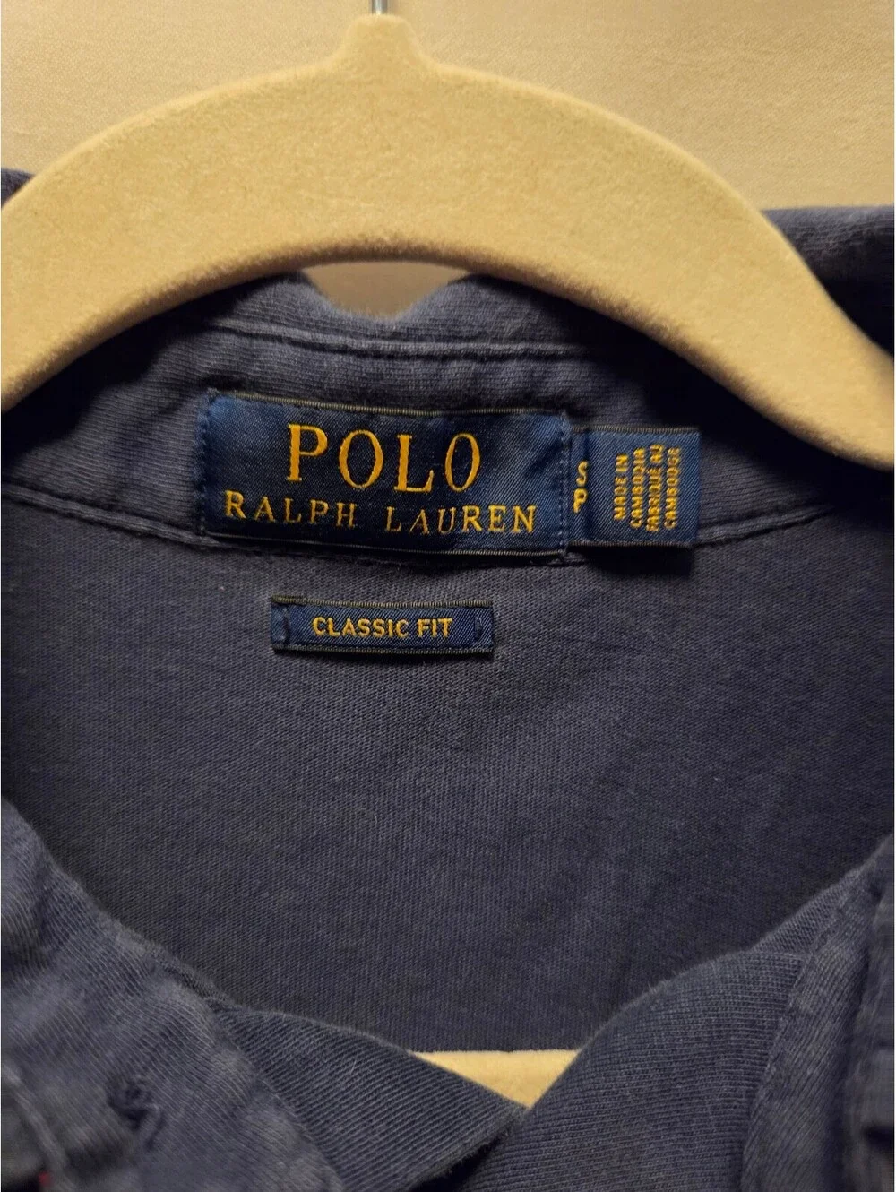 Polo Ralph Lauren Preppy Classic Fit Navy Blue Polo Shirt with Pocket